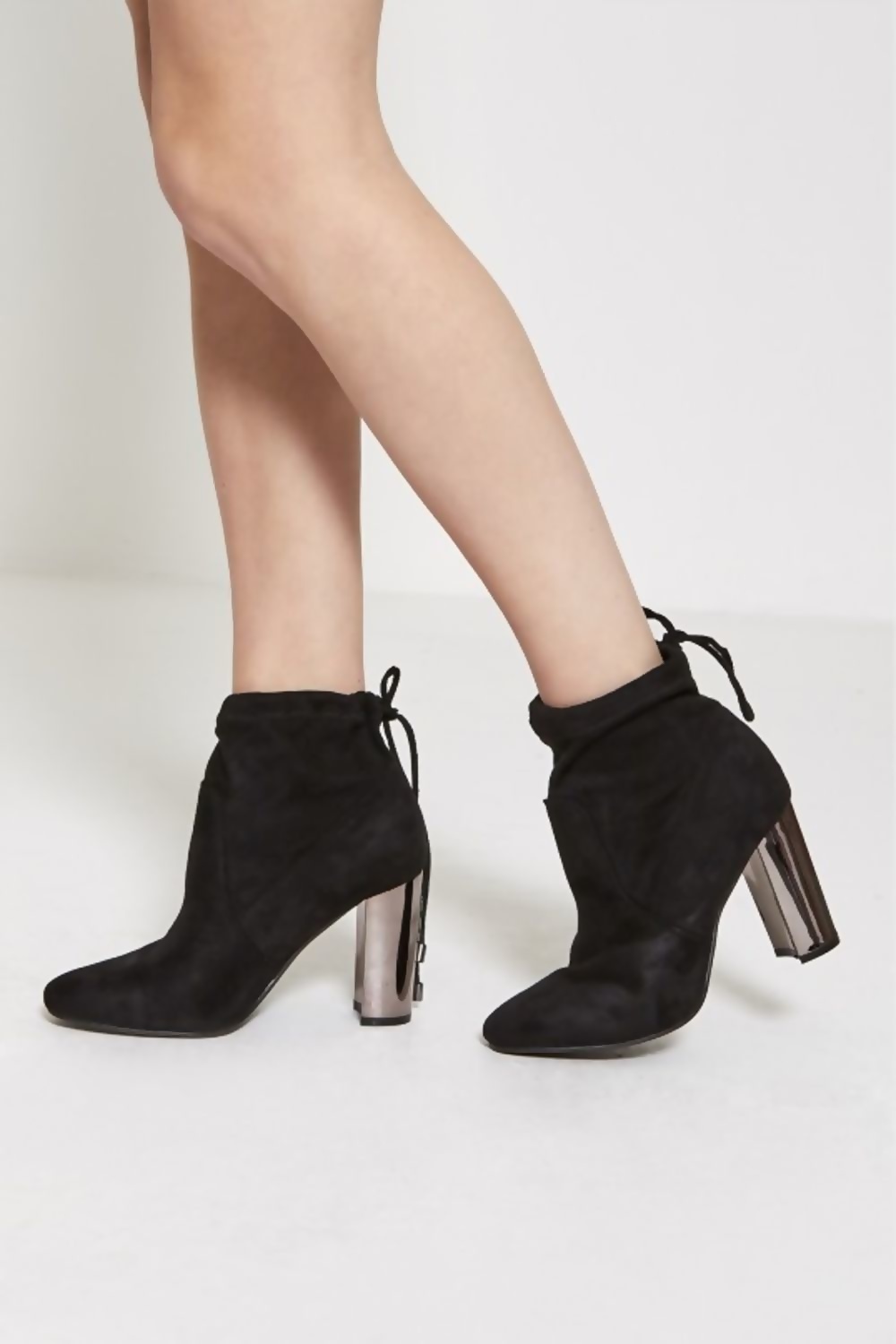 black faux suede heeled ankle boots black faux suede heeled ankle boots