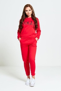 red tracksuit set