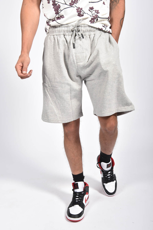 Mens Grey Basic Jogger Shorts