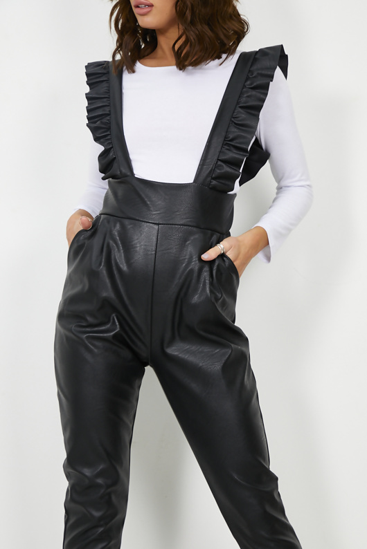 frill pinafore jumpsuit