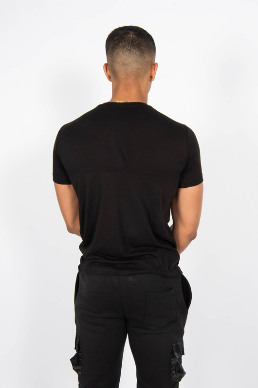 Mens Black Classic V-Neck T-Shirt