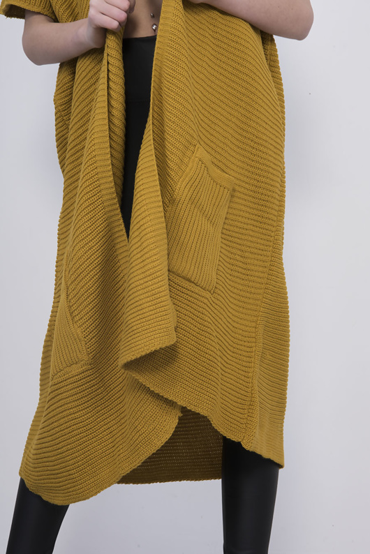mustard kimono cardigan