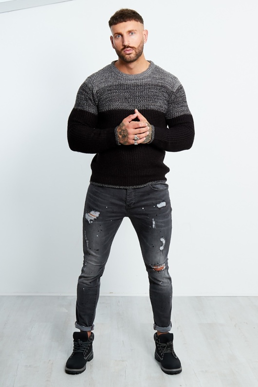 charcoal distressed jeans