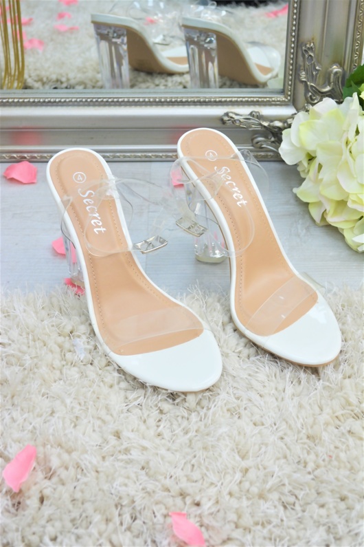 clear heels strappy