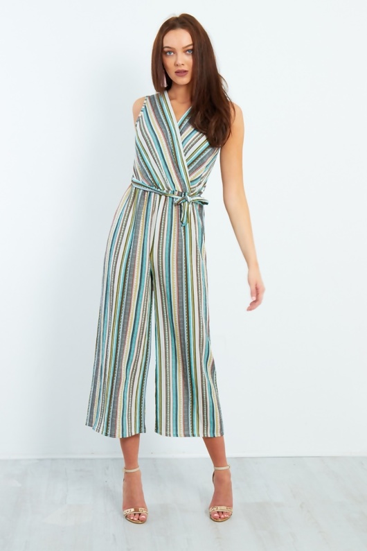 green striped jumpsuit