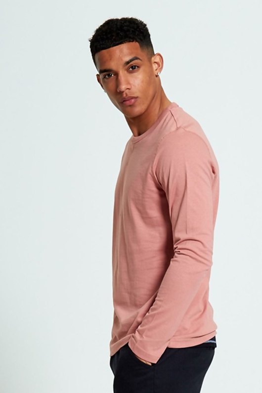 Peach Long Sleeve Shirt Online, 53% OFF 