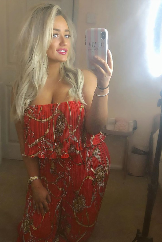 red pleated jumpsuit