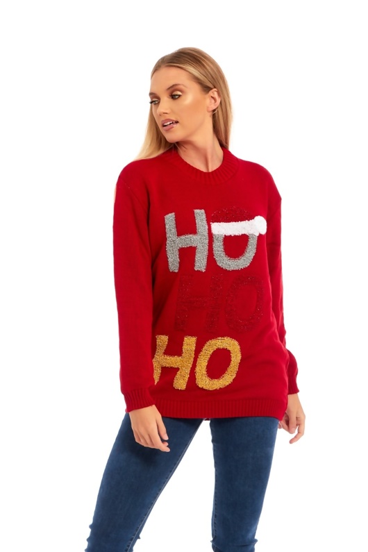 red glitter jumper